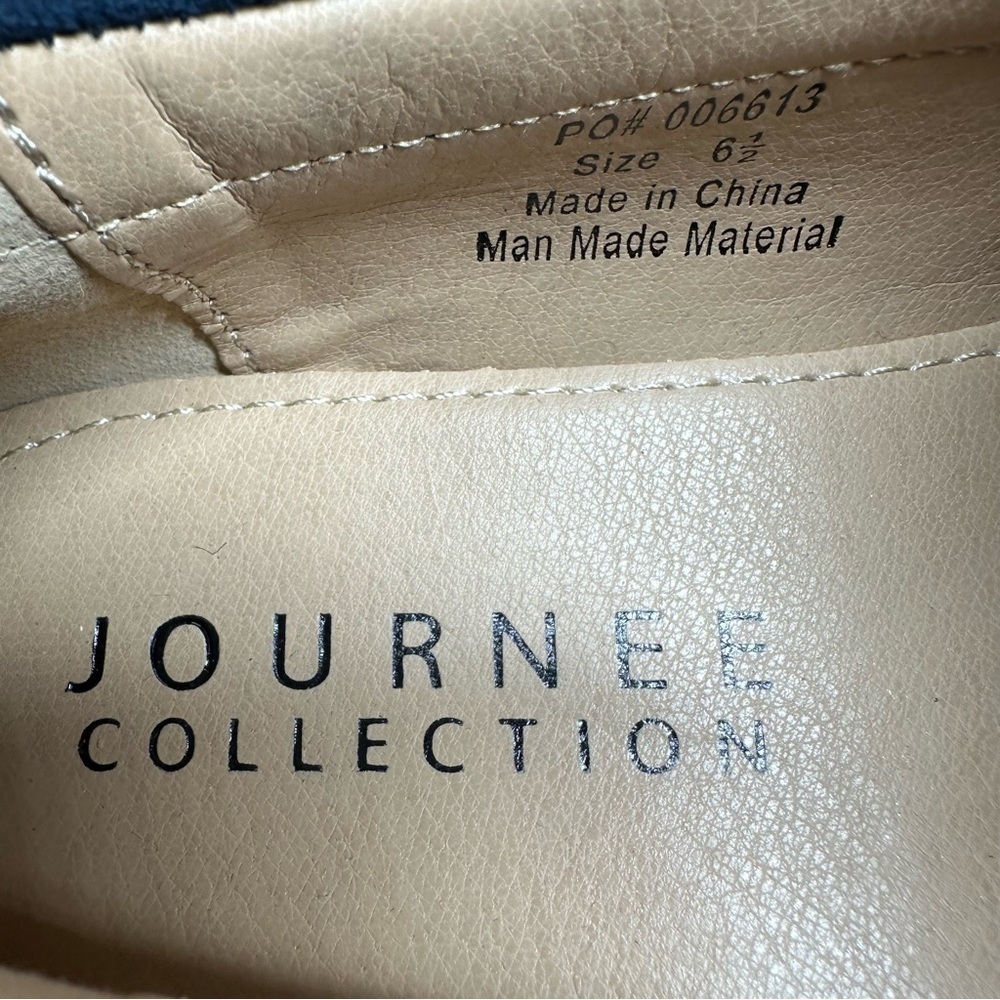 New Journee Collection Erika Faux Suede Navy Chunky Loafer #939 - Picture 10 of 12